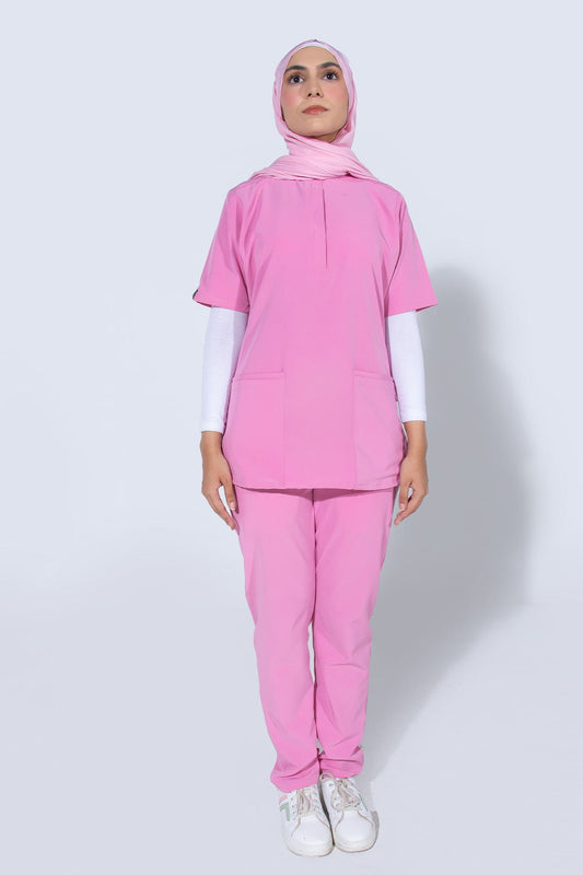 Rose Pink women | 4 Pockets Mandarin Collar