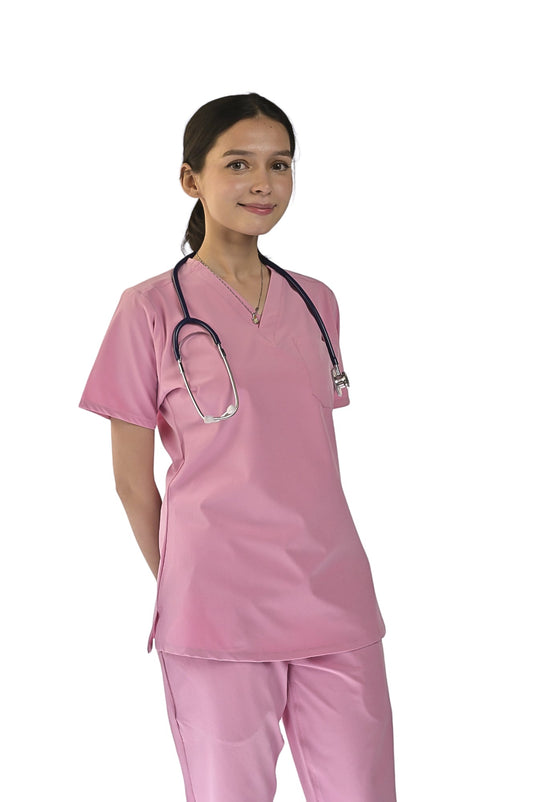 Pink Shirt Women Scrubs