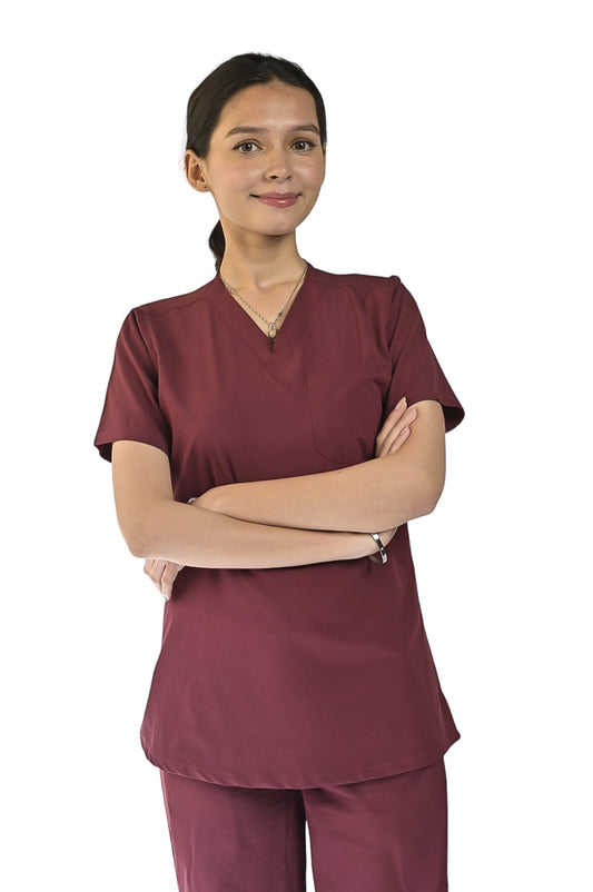 Maroon Women Scrubs