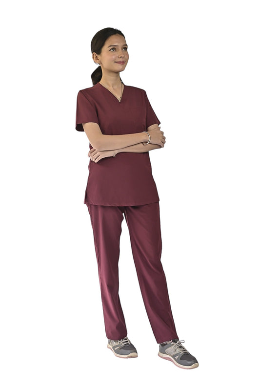 Maroon Women Scrubs