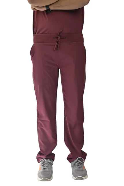 MAROON BOTTOM MEN'S SCRUBS